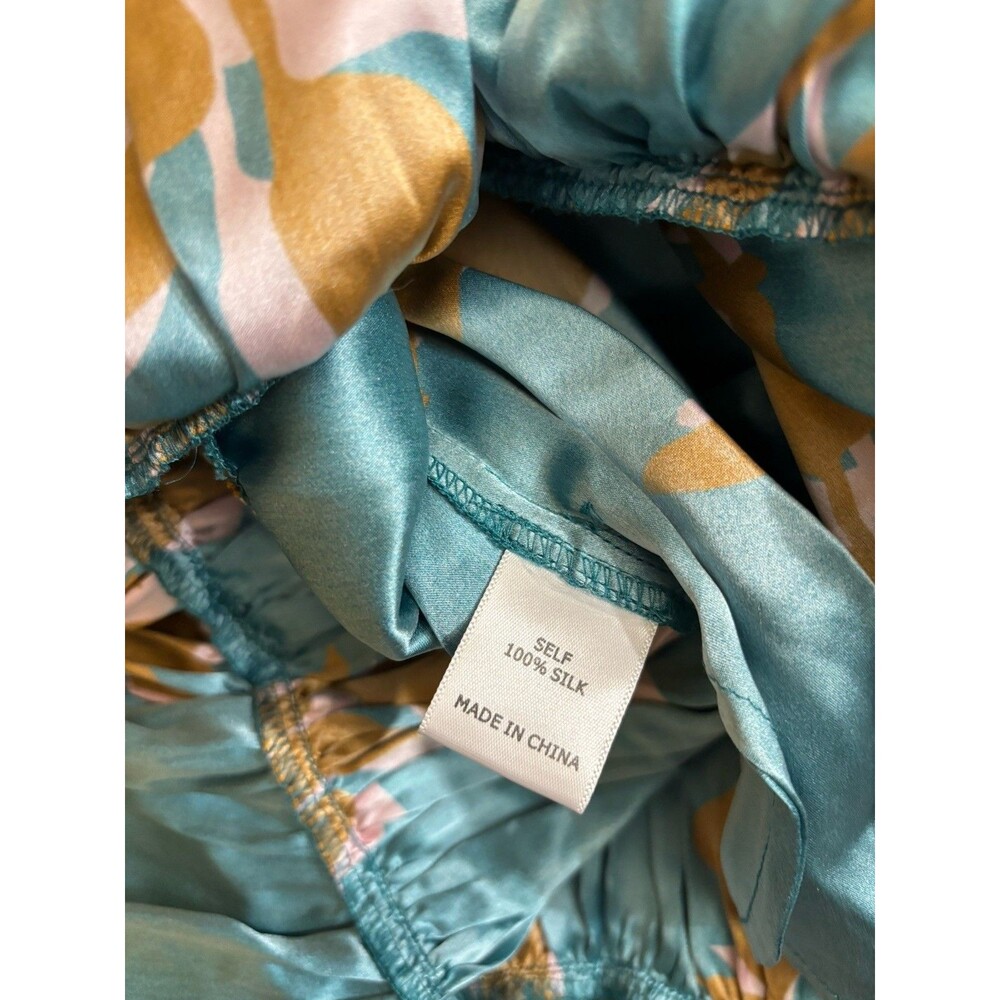 NWT La Ligne Pyper Dress Jade Cognac Bubblegum Floral Print 100% Silk Size S - Picture 16 of 16